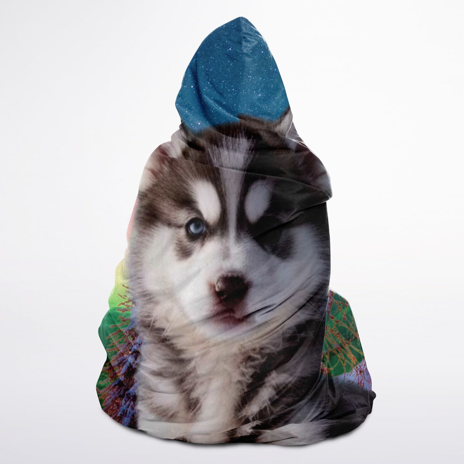 Teens/Kids Husky Hooded Blanket - Micro Fleece | Apparel and Gift | Backview Sitting