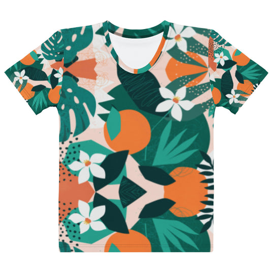 Tropical W-Green - Women's Crew Neck T-shirt | Apparel and Gift | FrontMain