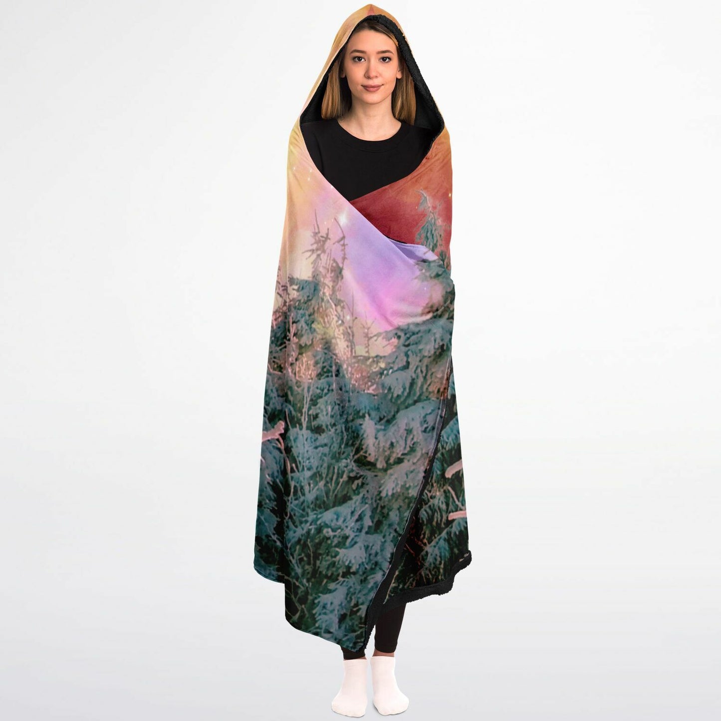 Adult Husky Hoodie Blanket - Micro Fleece