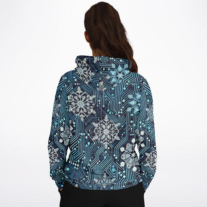 Glaciered Circuit-1HNZ Unisex Non-Zip Hoodie | Apparel and Gift | Woman Back