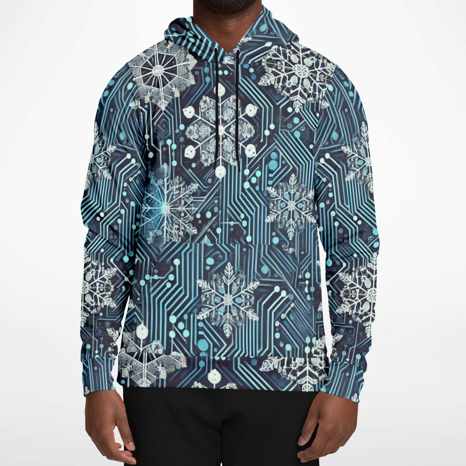 Glaciered Circuit-1HNZ Unisex Non-Zip Hoodie | Apparel and Gift | Man2 Front