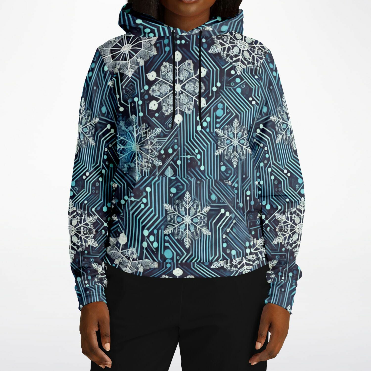 Glaciered Circuit-1HNZ Unisex Non-Zip Hoodie | Apparel and Gift | Woman2 Front