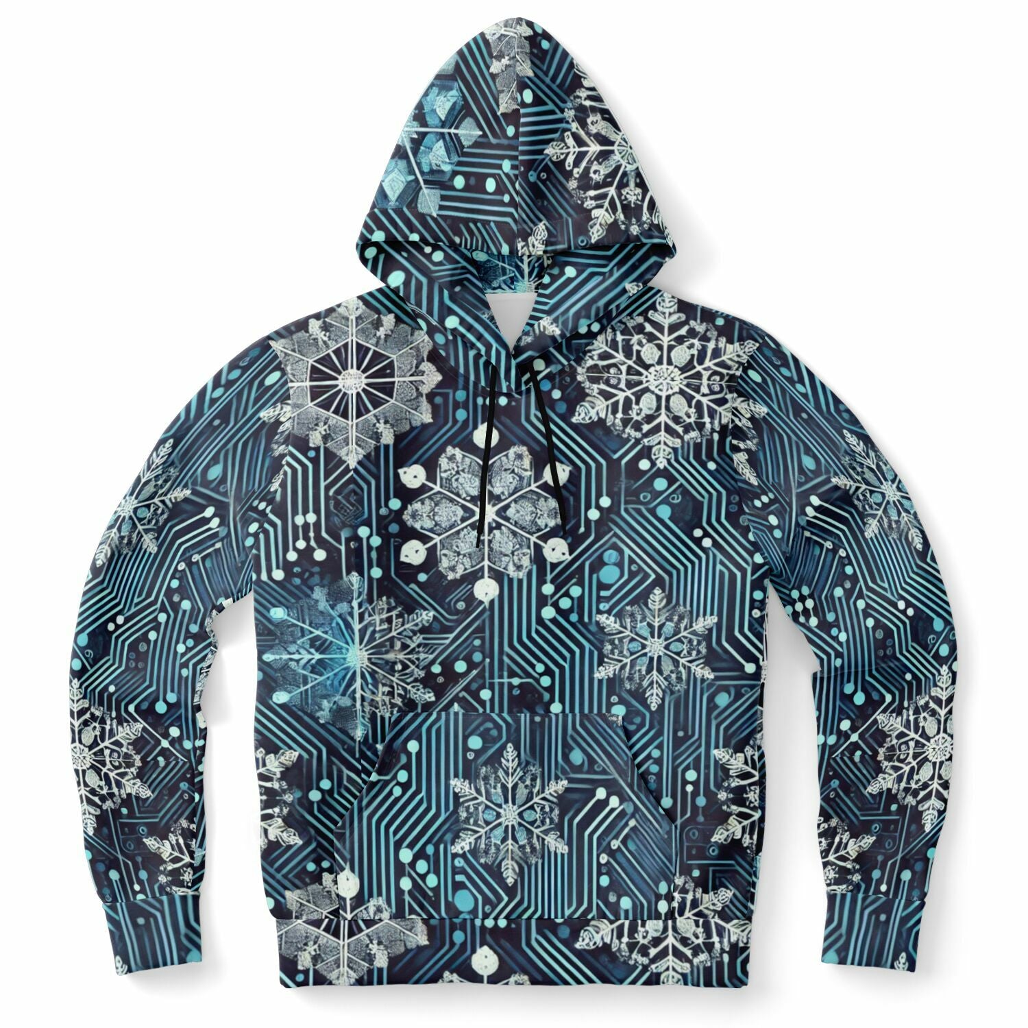 Glaciered Circuit-1HNZ Unisex Non-Zip Hoodie | Apparel and Gift | Front