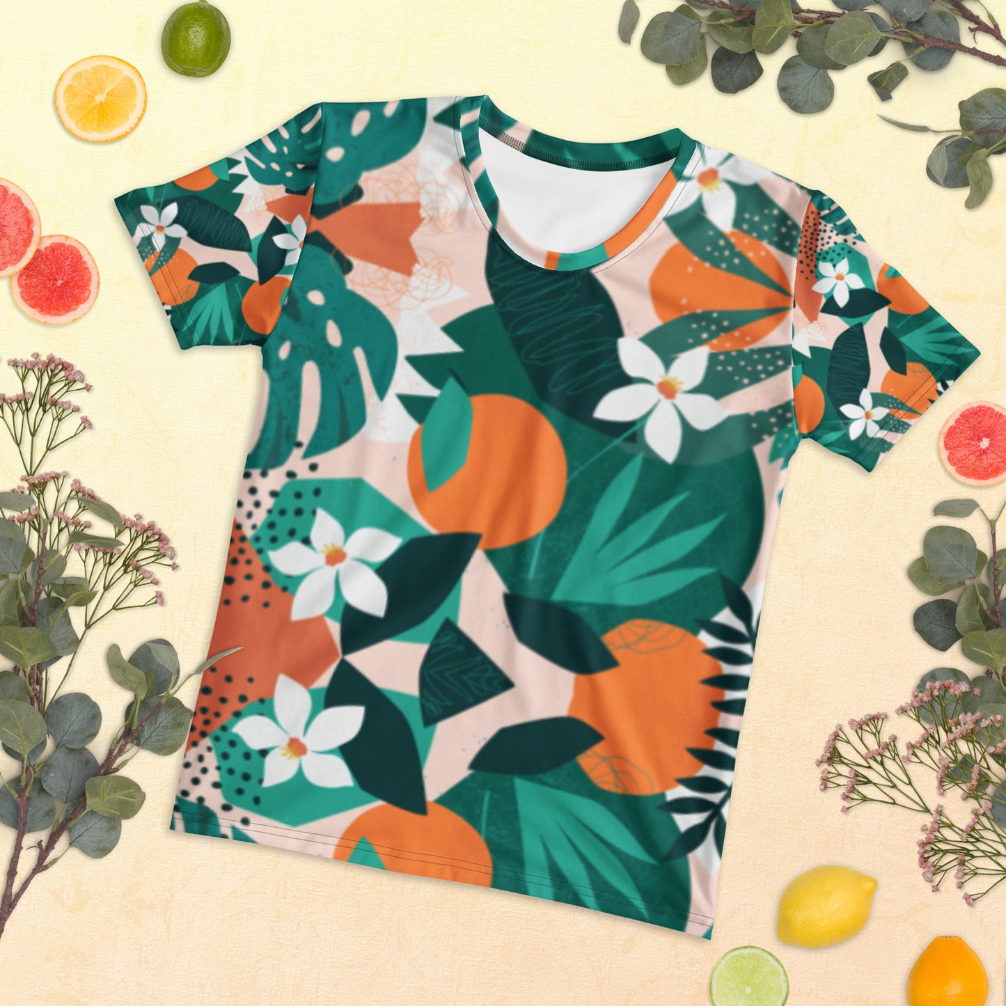 Tropical W-Green - Women's Crew Neck T-shirt | Apparel and Gift | Front