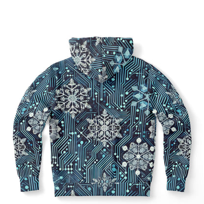 Glaciered Circuit-1HNZ Unisex Non-Zip Hoodie | Apparel and Gift | Back